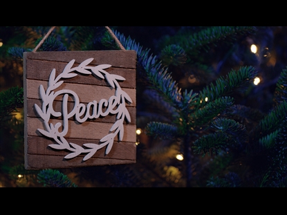 CHRISTMAS PINES PEACE ORNAMENT