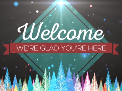 COLORFUL CHRISTMAS TREES WELCOME