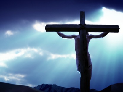 crucifixion cloud rays motion worship worshiphouse media powerpoint backgrounds dark