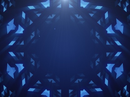 CRYSTAL PATTERNS ICE BLUE