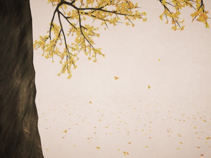 DIGITAL AUTUMN YELLOW TREE