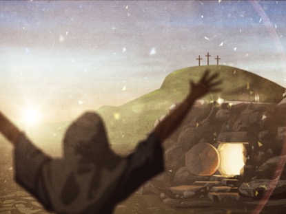 EASTER ARTWORK TOMB CROSS WORSHIP