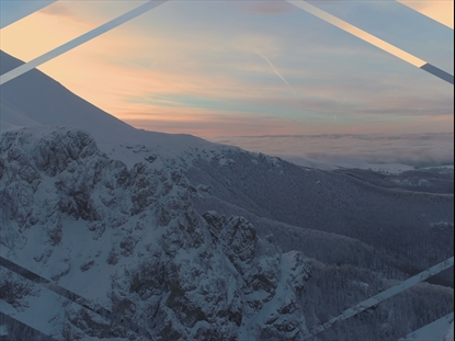 EPIC WINTER AERIAL FOG SUNSET