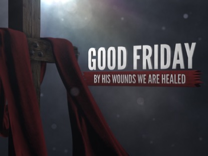 GOOD FRIDAY CROSS FABRIC TEXT