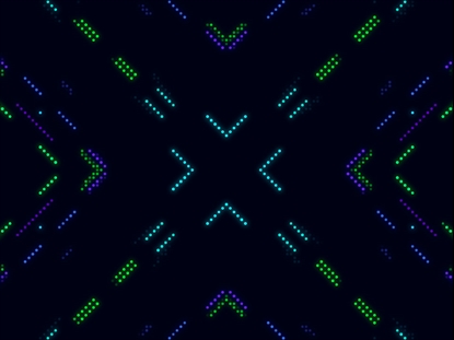 LED WALL TEAL GREEN LINES