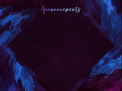 PAINT SWIRL ANNOUNCEMENTS