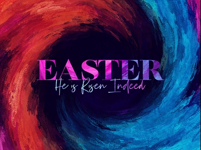 PAINT SWIRL EASTER HE IS RISEN