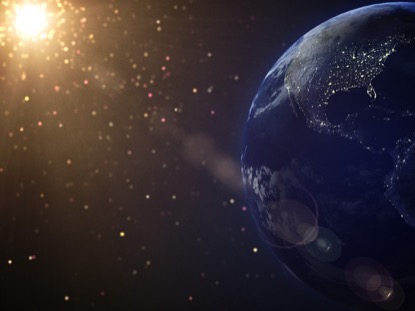 PARTICLE GLOW EARTH STARS