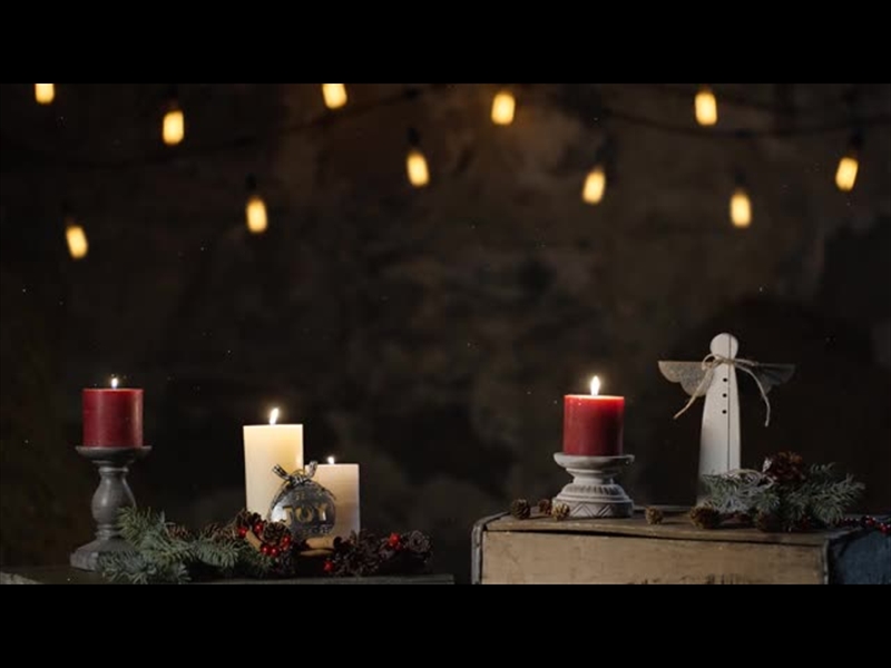 RUSTIC CHRISTMAS ANGEL CANDLES