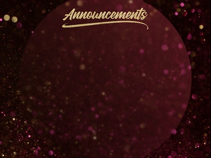 SNOWGLOBE ANNOUNCEMENTS