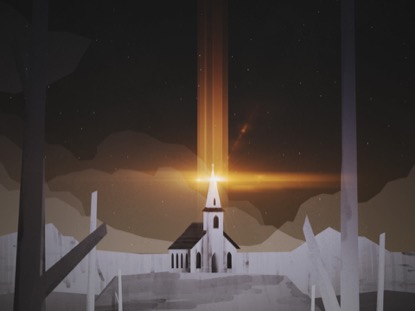 WINTER LIGHT CHURCH WOODS