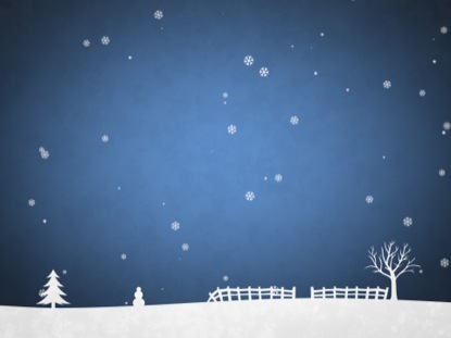 WINTER SNOW BLUE SCROLLING