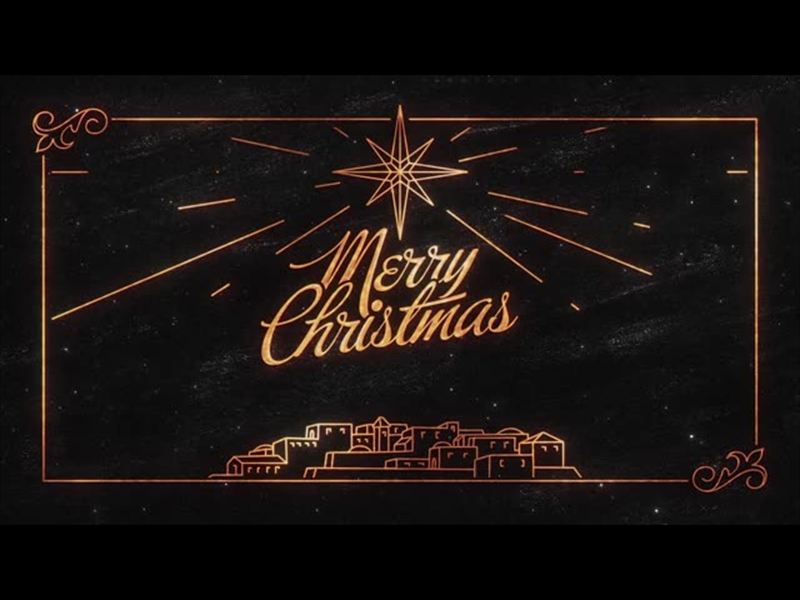 STAR OF WONDER MERRY CHRISTMAS CHARCOAL