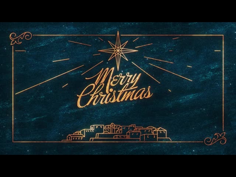 STAR OF WONDER MERRY CHRISTMAS TEAL