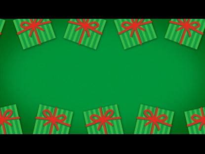 CHRISTMAS CARTOON GIFTBOX GREEN MOTION LOOP 02