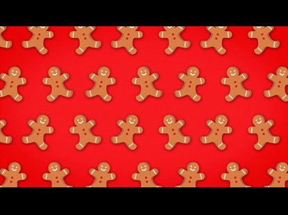CHRISTMAS CARTOON GINGERBREAD MAN RED MOTION LOOP 01