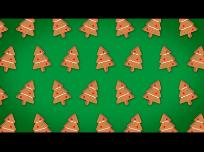 CHRISTMAS CARTOON GINGERBREAD TREE GREEN MOTION LOOP 01
