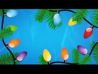 CHRISTMAS GARLAND LIGHTS MOTION LOOP