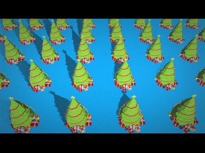 CHRISTMAS TREES BLUE MOTION LOOP