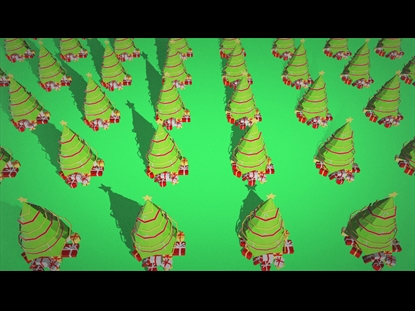 CHRISTMAS TREES GREEN MOTION LOOP