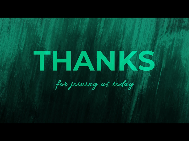 SHADES OF GREEN THANKS ANIMATION