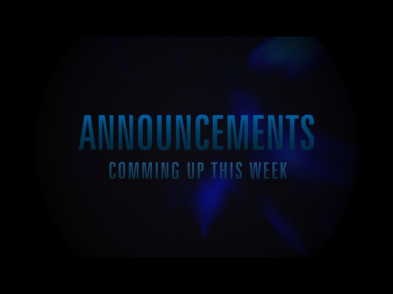 SEND THE RAIN ANNOUNCEMENTS