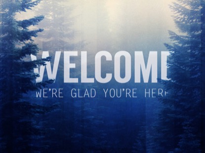 CALMING NATURE BLUE WELCOME MOTION