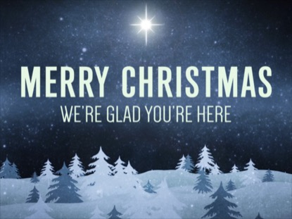 CHRISTMAS FOREST BLUE WELCOME 2 MOTION