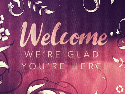 FILIGREE FLOWERS WELCOME MOTION