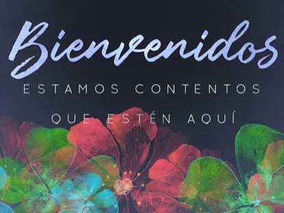 FLOATING FLOWERS WELCOME MOTION - SPANISH