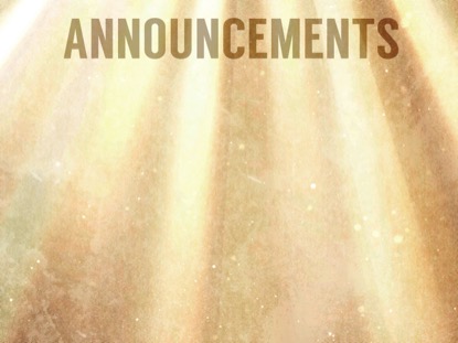 MORNING RAYS ANNOUNCEMENTS MOTION