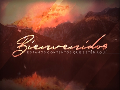 RAISED HALLELUJAH WELCOME MOTION SPANISH