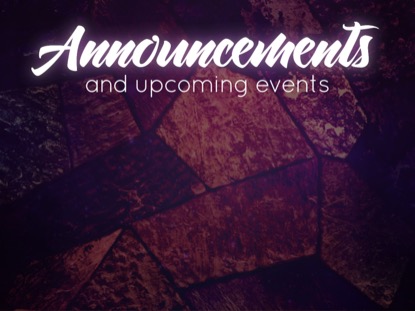 STAINED GLASS ANNOUNCEMENTS MOTION