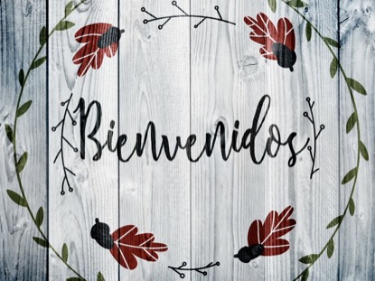 THANKSGIVING ART WELCOME MOTION - SPANISH