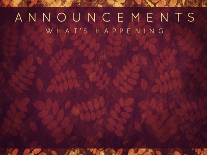 THANKSGIVING GRATITUDE ANNOUNCEMENTS MOTION