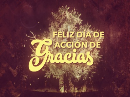 THANKSGIVING GRATITUDE HOLIDAY 2 MOTION - SPANISH