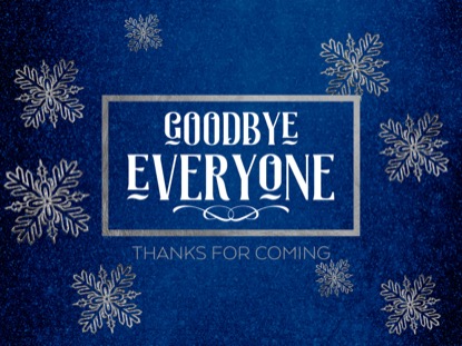 TRENDY CHRISTMAS CLOSING MOTION