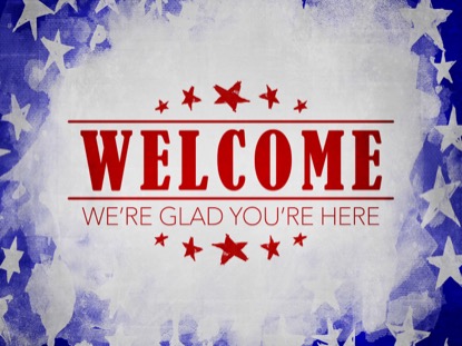 USA HOLIDAY GRUNGE WELCOME MOTION