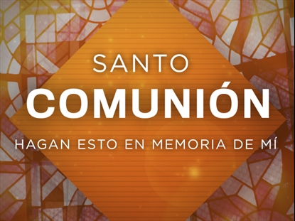 VINTAGE GLASS COMMUNION MOTION SPANISH