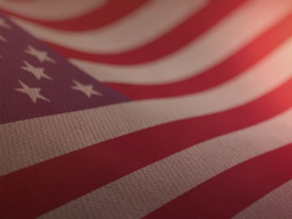 BEAUTIFUL 3D AMERICAN FLAG LOOP