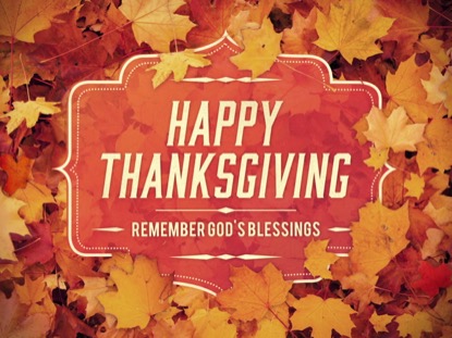 AUTUMN FOLIAGE HAPPY THANKSGIVING