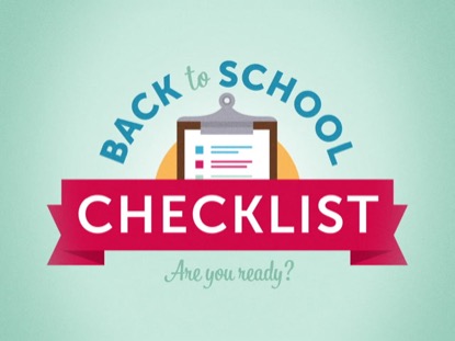 BACK TO SCHOOL CHECKLIST