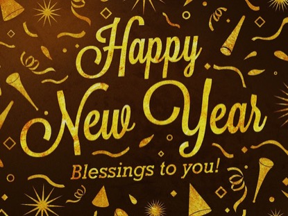 GOLD CONFETTI HAPPY NEW YEAR