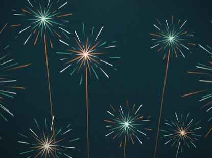 ILLUSTRATED FIREWORKS GREEN