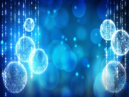 BLUE SPARKLE ORNAMENTS