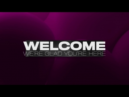 LIVESTREAM WELCOME TITLE SCREEN PURPLE