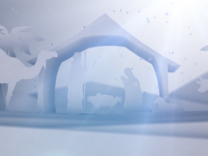 WHITE CHRISTMAS MANGER