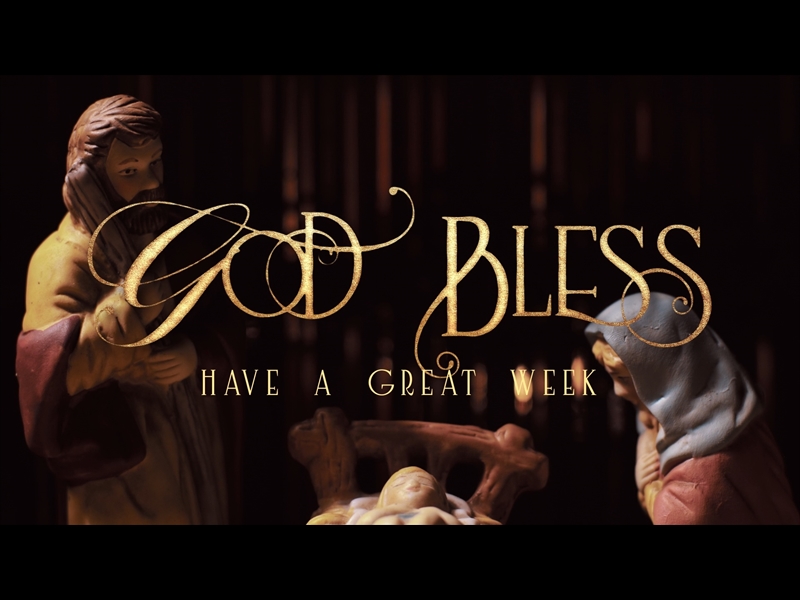 IN A MANGER GOD BLESS