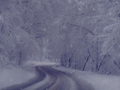 DRIVING IN A WINTER WONDERLAND