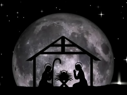 CHRISTMAS NATIVITY AT NIGHT